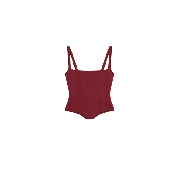 Zara Tops - ZARA STRETCH CORSET TOP in Red